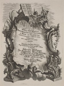 Kalkografisia kuvia Vanhan ja Uuden testamentin historiasta tekijältä Philipp Andreas Kilian after Various Artists, Johann Michael Wagner