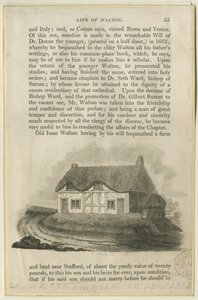 Stafford - Isaac Waltonin mökki: kaiverrus, nd [?19. vuosisadan alku] (painokuva) (printti) tekijältä Philipp Audinet
