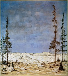 Vuoristomaisema, (talvimaisema) tekijältä Philipp Bauknecht