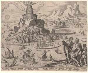 Aleksandrian majakka sarjasta Maailman kahdeksas ihme Maarten van Heemskerckin jälkeen, 1572