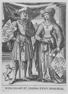 Venceslaus I, Luxemburgin herttua ja Joanna, Brabantin herttuatar, n. 1600 tekijältä Philipp Galle