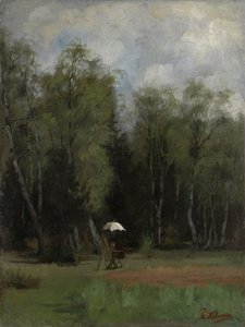 Maalari metsän reunassa tekijältä Philipp Helmer