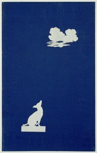 Koira ulvoo kuuta (kollaasi paperille) tekijältä Philipp Otto Runge