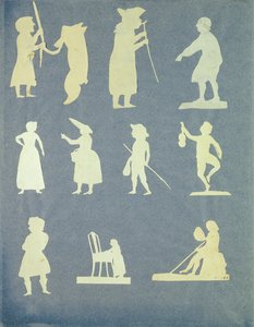Vanhat tarinat (kollaasi paperille) tekijältä Philipp Otto Runge