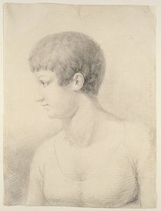 Pauline Rungen muotokuva, 1801 (musta liitu paperille)