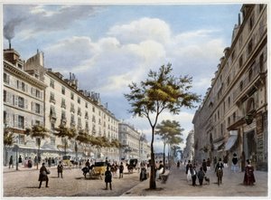Le boulevard des Italians - teoksessa "Kävely Pariisissa ja sen ympäristössä", kirjoittaneet Jacottet ja Benoist, toim. Gihaut tekijältä Philippe Benoist