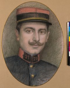 21. jalkaväkirykmentin kersantti (pastelli paperille) tekijältä Philippe Galard
