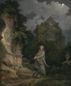 Filosofi kuutamoisella kirkkopihalla tekijältä Philippe Jacques de Loutherbourg
