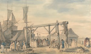 Hoyn saapuminen Margateen tekijältä Philippe Jacques de Loutherbourg