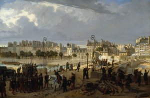 Mellakka arkkipiispan sillalla, 1849 (öljy kankaalle)