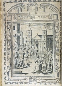 Maltan ritarikunnan perussääntökilpi "Statuta Hospitalis Hervsalem" (kulkue), Philippe Thomassin, 1500-luvun loppu