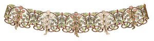Art Nouveau -multihelmi ja emali "Glycines"-choker tekijältä Philippe Wolfers