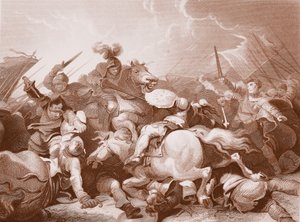 Bosworth Fieldin taistelu, kaiverrus A.H. Payne (litho)