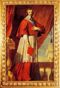 Ranska, Fontaine Chaalis, Ranskan valtiomiehen ja papin, kardinaali Richelieun (1585-1642) muotokuva tekijältä Philippe de (school of) Champaigne