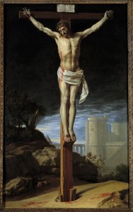 Philip of Champaignen (1602-1674) Kristus ristillä maalaus (ec.flam.) 1600-luvun Kansas City. Nelsonin galleria tekijältä Philippe de Champaigne