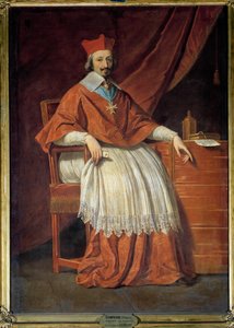 Täyspitkä muotokuva kardinaali Richelieusta (1585-1642) Philippe de Champaignen (1602-1674) maalaus tekijältä Philippe de Champaigne