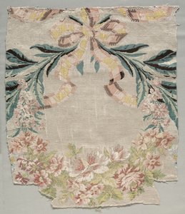 Silkkifragmentti, osa paneelia nimeltä Le panier fleuri, 1770.