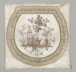 Tuolin istuimen verhoilu, c. 1743-1774.