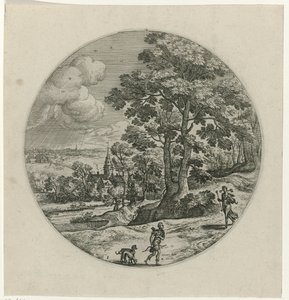 Procris schenkt Cephalus een magische pijl Cephalus en Procris (sarjan nimi)
