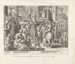 Jaakob Suuren mestaus Apostolien teot (sarjan nimi) Acta Apostolorum (sarjan nimi) tekijältä Philips Galle (possibly)