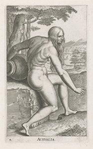 Vesinymfi Venus Acidalia Acidalia (otsikko esineessä) Stroom-en waternimfen (sarjan nimi) Oceanitid nymfit, ephidrid potamidus naiads (sarjan nimi) tekijältä Philips Galle