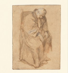 Joost van den Vondel, nukkumassa tuolissa