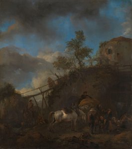 Seppä kengittää hevosta tekijältä Philips Wouwerman