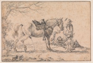 Kuseva hevonen tekijältä Philips Wouwerman