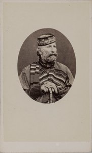 Giuseppe Garibaldin muotokuva 1807-1882, 1882. tekijältä Photo studio Alessandro Pavia.