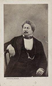 Kirjailija Alexandre Dumas isä 1802-1870, 1870. tekijältä Photo studio Duroni and Murer.