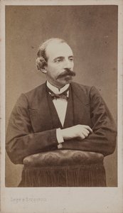 Säveltäjä Émile Jonasin muotokuva 1827-1905. tekijältä Photo studio Legé and Bergeron.