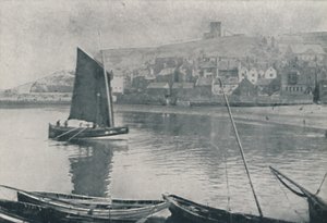 Whitby Harbour, 1910 tekijältä Photochrom Co Ltd of London