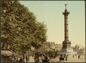 [Colonne de Juillet, Place de la Bastille, Pariisi, Ranska]. tekijältä Photochrom Zürich
