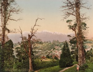 Darjeeling. Kinchinjunga ja lumet Beechwood Parkista