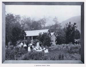 Queenslandin uudisasukkaiden koti (m/w kuva) tekijältä Photographer Australian
