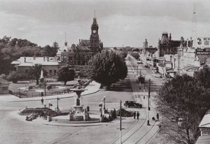 Näkymä Bendigosta, Victoriasta (m/w kuva) tekijältä Photographer Australian