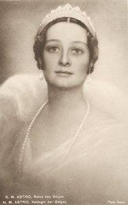 Ruotsin Astrid, belgialaisten kuningatar, belgialaisen Leopold III:n puoliso (m/v kuva)