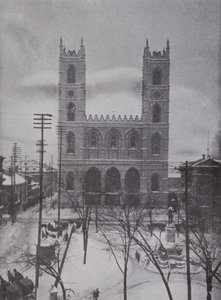 Notre Dame talvella, Montreal (m/w kuva) tekijältä Photographer Canadian