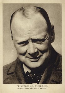 Winston Churchill (s/w-kuva)
