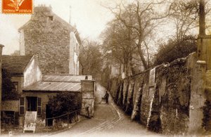 St Vincent Street, Montmartre, Pariisi, n. 1900 (m/v valokuva) tekijältä Photographer French