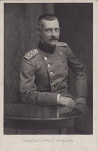 Baijerin kruununprinssi Rupprecht, ensimmäisen maailmansodan saksalainen sotilaskomentaja (m/v kuva) tekijältä Photographer German