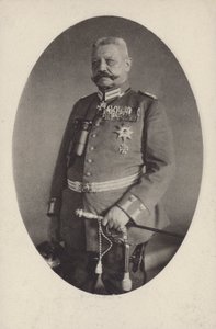 Kenttämarsalkka Paul von Hindenburg, Saksan armeijan komentaja ensimmäisessä maailmansodassa (m/v kuva) tekijältä Photographer German