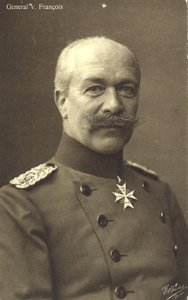 Hermann von Francois, saksalainen ensimmäisen maailmansodan jalkaväenkenraali (s/w-kuva). tekijältä Photographer German