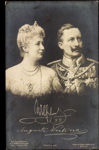 Keisari Vilhelm II, Auguste Viktoria, Liersch 1250 tekijältä Photographer German