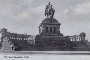 Keisari Wilhelm I:n muistomerkki, Deutsches Eck, Koblenz, Saksa (m/v kuva) tekijältä Photographer German