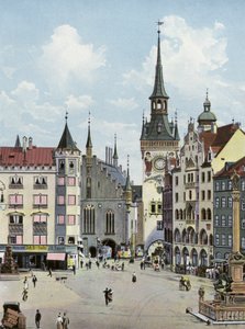 München/München: Marienplatz vanhalla kaupungintalolla (kuva) tekijältä Photographer German