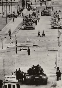 lokakuu 1961, Berliini Friedrichstrasse (m/w kuva) tekijältä Photographer German