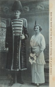 Paul Herold, saksalainen jättiläinen ja hänen vaimonsa (m/w kuva) tekijältä Photographer German
