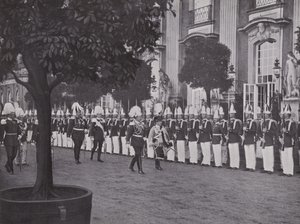 Potsdam, keisarin prinssin vastaanotto uudessa palatsissa (m/v kuva) tekijältä Photographer German