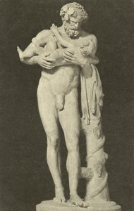 Silenus lapsen Dionysoksen kanssa, muinainen roomalainen veistos Glyptothekin kokoelmassa, München, Saksa (m/v kuva) tekijältä Photographer German